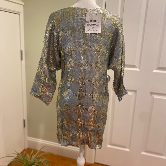 New JENS PIRATE BOOTY FOR FREE PEOPLE SEQUIN EMBELLISHED MINI DRESS XS/S - Picture 7 of 12